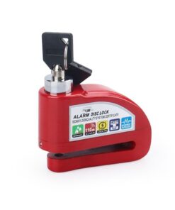 Motorcycle and Bicycle Disc Brake Waterproof Alarm Lock Red
