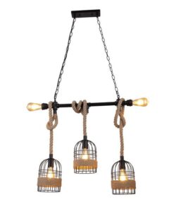 Mr Universal Lighting-Vintage Rope Style Pendant 3+2