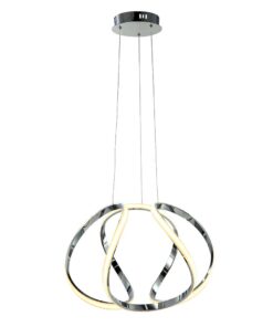 MrUL-Modern LED Pendant Lamp 57W Chrome