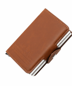 MTVN Technologies - Dual Credit Card Pop - Up Wallet - Light Brown
