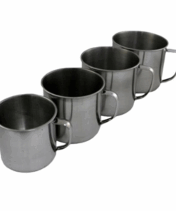 Mug - Stainless Steel - 350ml - 4 Pack