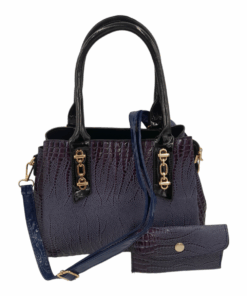 Multi-Compartment Satchel Handbag for Women Ladies Shoulder Crossbody Bags - Blue