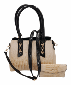 Multi-Compartment Satchel Handbag for Women Ladies Shoulder Crossbody Bags - Cream