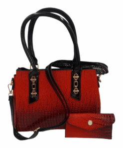 Multi-Compartment Satchel Handbag for Women Ladies Shoulder Crossbody Bags - Red