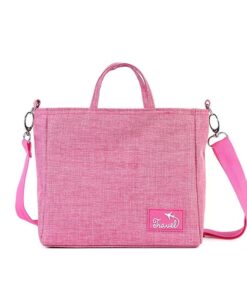 Multi-Compartments Travel Messenger Sling Bag Cosmetic Mommy Sling Bag - Pink