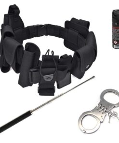 Multi Function Tactical Belt + Baton + Handcuffs + Pepper Spray - Combo