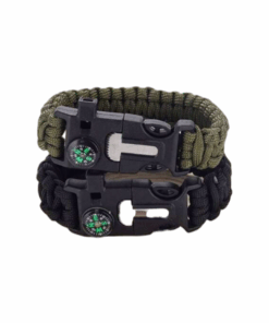 Multi-Functional 5-In-1 Braided Survival Bracelet - Pack of 2