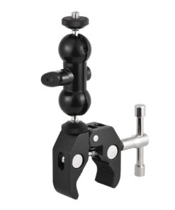 Multi-functional Dual Ballhead Arm Super Clamp Mount for DSLR Camera