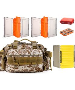 Multi-functional Fishing/Outdoor Shoulder Bag with 5 Tackle/Lure Boxes - Brown Digi Camo