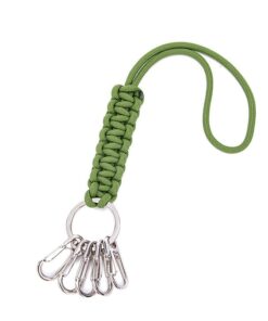Multi-functional Keychain Rope Key Storage Ring for Outdoor - Green