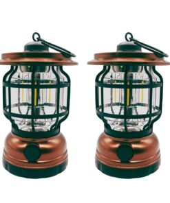 Multi -Functional Solar Indoor/Outdoor Lantern - 2 Pack - Brown
