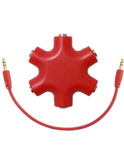 Multi Headphone Splitter 3.5mm Audio Stereo Splitter - Red