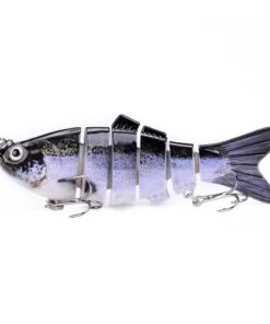 Multi-Jointed Artificial Lifelike Fishing Lure - Hard Bait - 17.5g/10cm - Silver, Black