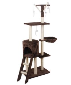 Multi-Level Cat Condo with Plush Perch Climbing Stand for Small Medium Cats
