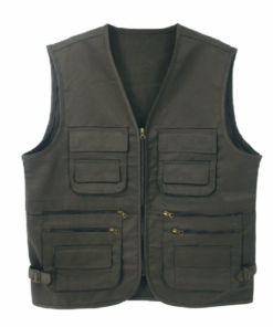 Multi Pocket Breathable Vest Coat - Green - L