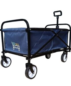 Multi-Purpose Foldable Trolley - Beach, Camp & Shopping Cart - Blue