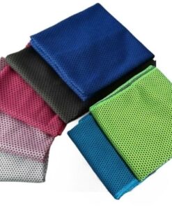Multicolored Cooling Towel Set for Instant Heat Relief - Pack of 7