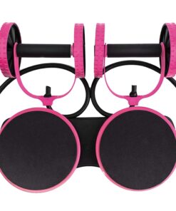 Multifunction Abdominal Exercise Wheel - Rose Red