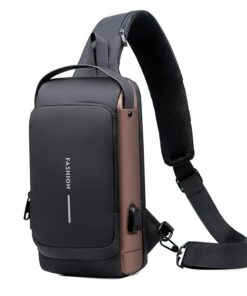 Multifunction Chest shoulder sling bag - Black, Brown
