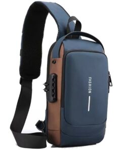 Multifunction Chest shoulder sling bag - Blue, Brown