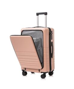Multifunction Smart Carry-On Travel Suitcase - 20 Inch - Pink