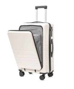 Multifunction Smart Carry-On Travel Suitcase - 20 Inch - White