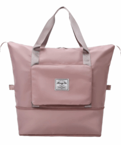 Multifunctional Large Waterproof Portable Folding Expansion Travel Bag - Dusty Pink