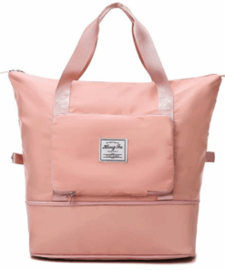Multifunctional Large Waterproof Portable Folding Expansion Travel Bag - Sweet Powder Pink