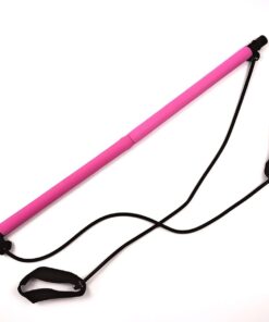 Multifunctional Pilates Bar with Resistance Band Home Gym - Pink