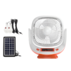 Multifunctional Solar Rechargeable Fan with Built-in LED Light with 2 Bulbs