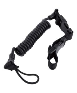 Multifunctional Tactical Spring Lanyard - Black