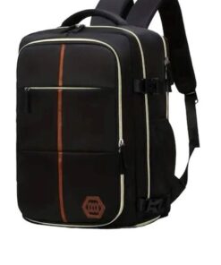 Multifunctional Water Resistant Travel Backpack - Black