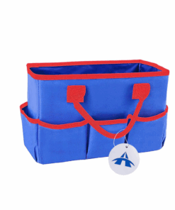 Multiple Pockets Art Organizer Storage Craft Tote Bag-Blue