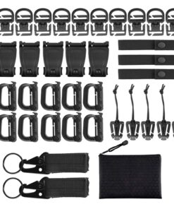 Multiuse Tactical Backpack D-Ring Grimloc Locking Gear Clip Kit - 35 Pieces