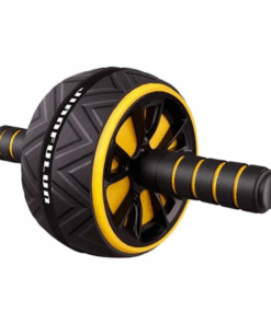 Muscle Exercise Equipment Home Fitness Double Wheel - Black, Yellow