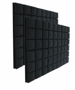 Mushroom Acoustic Foam Sound Panels - 30cmX30cm - 12pack - Black