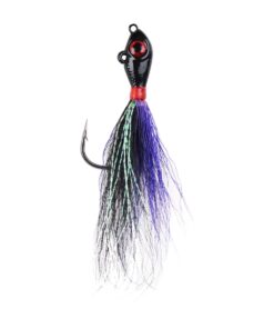 Mustad Black & Purple Big Eye Bucktail Jig - 3/4 Oz