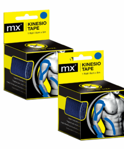 MX Kinesiology Tape - 5cm x 5m - 2 Boxes - DARK BLUE