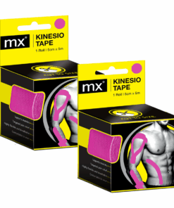 MX Kinesiology Tape - 5cm x 5m - 2 Boxes - PINK