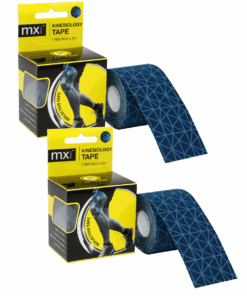 MX Kinesiology Tape - 5cm x 5m - 2 Boxes - REFLECTIVE BLUE