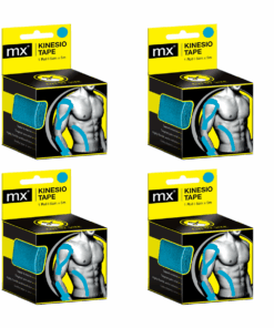 MX Kinesiology Tape - 5cm x 5m - 4 Boxes - BLUE