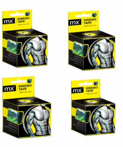 MX Kinesiology Tape - 5cm x 5m - 4 Boxes - CAMO GREEN
