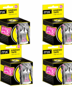 MX Kinesiology Tape - 5cm x 5m - 4 Boxes - CAMO PINK