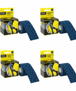 MX Kinesiology Tape - 5cm x 5m - 4 Boxes - REFLECTIVE BLUE