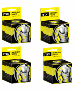 MX Kinesiology Tape - 5cm x 5m - 4 Boxes - YELLOW