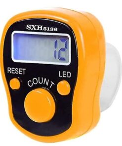 MXM Tasbih Finger Counter With Big Digit LED Light Screen - Orange