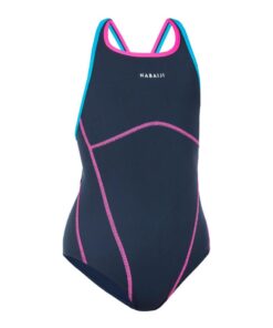Nabaiji Kamyie Girls' one-piece swimsuit - Blue - 5-6 years