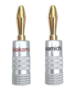 Nakamichi Speaker Connector Banana Straight Gold Plated Pair, Henrac Tech