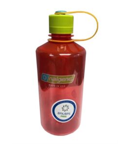 Nalgene's - 32 Ounce Narrow Mouth Tritan Bottle - Slate - Pomegranate w/Lime Cap