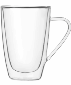 NATAN - Set of Barista 330ml Double Wall Insulated Glass Coffee / Tea Mugs - 2 Pack